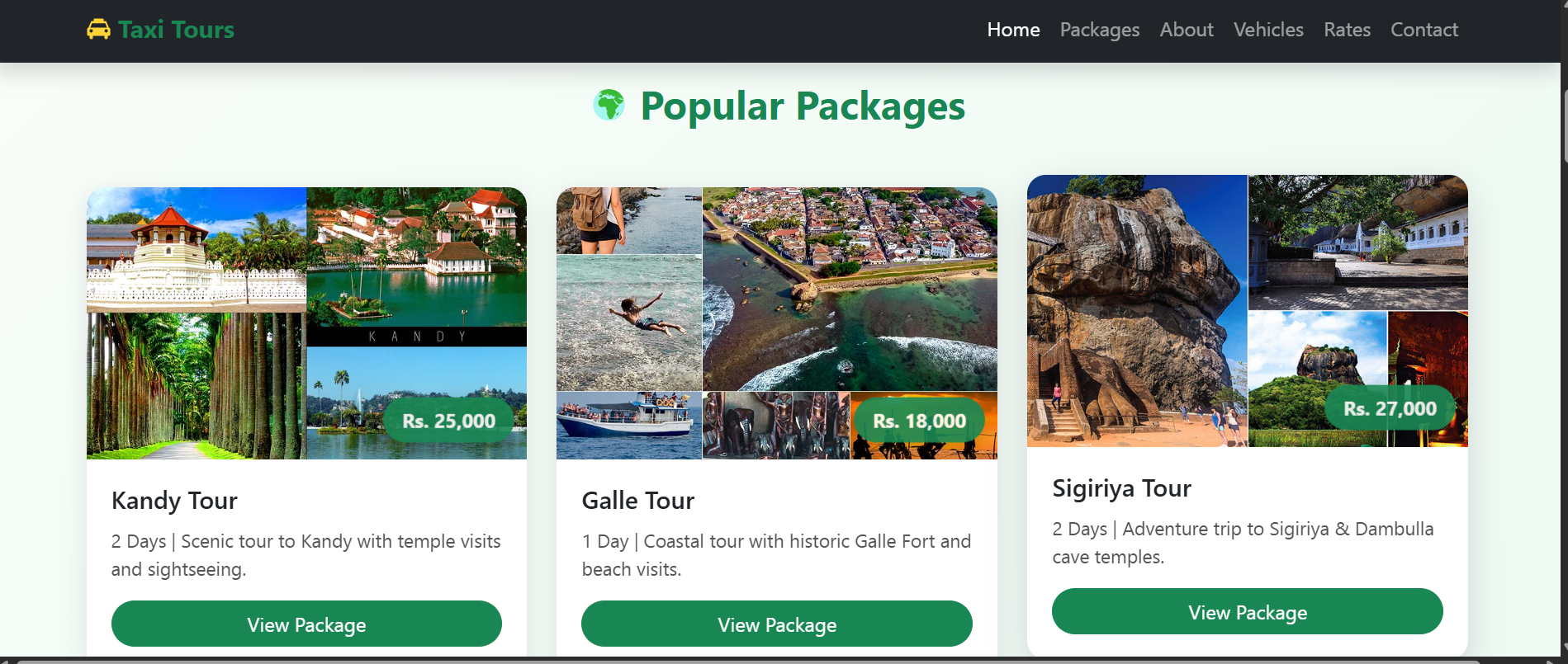 Booking & tours preview